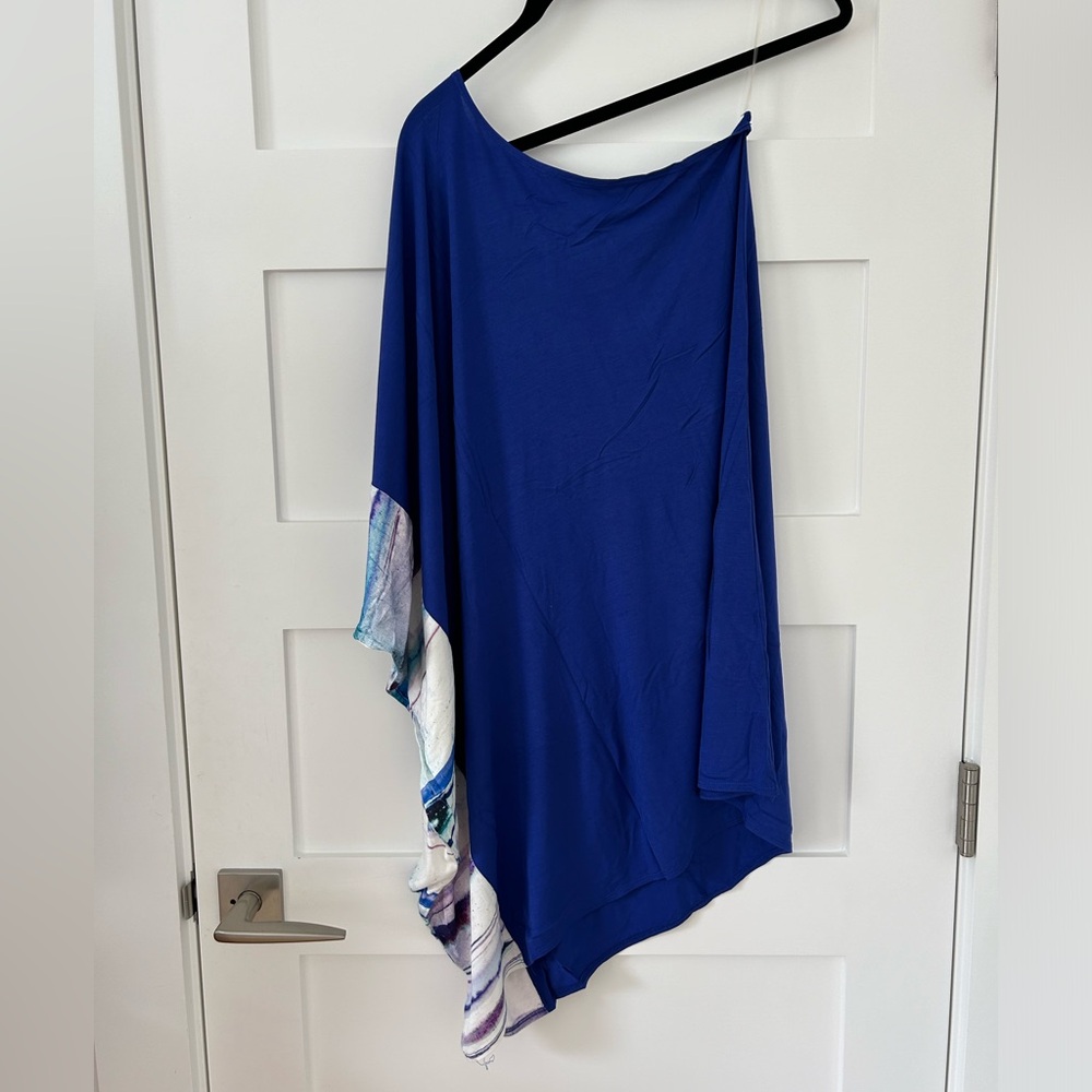 Ten Tomorrow off shoulder watercolor dress